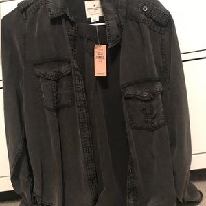 black button down shirt